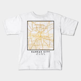 KANSAS CITY MISSOURI CITY STREET MAP ART Kids T-Shirt